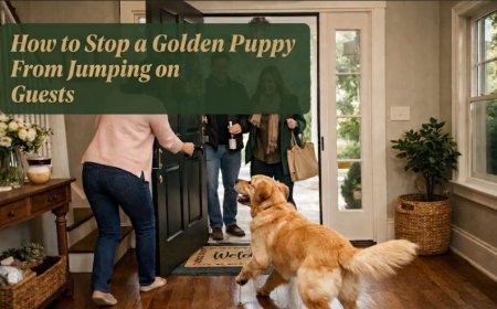 How to Stop a Golden Puppy From Jumping on Guests